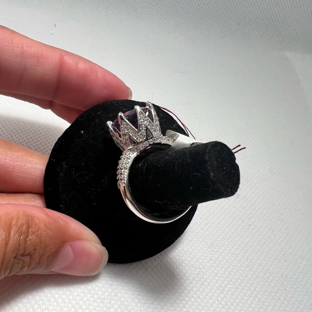 Purple Rhinestone Ring - Picture 4 of 5
